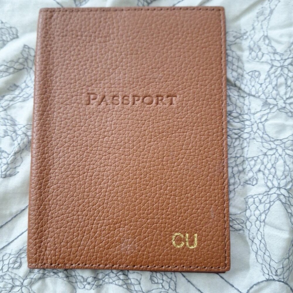 Mark & Graham Brown Leather Passport Cover